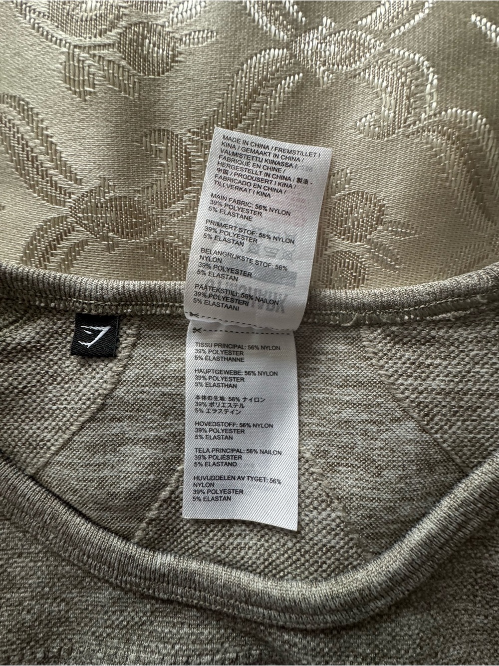 Gymshark Flex Sports Open Back Long Sleeve Crop Top Olive Grey S - Picture 6 of 9